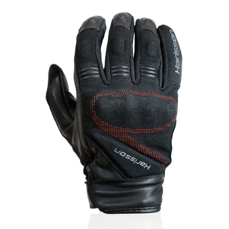 Gants Smoke Noir/Rouge S