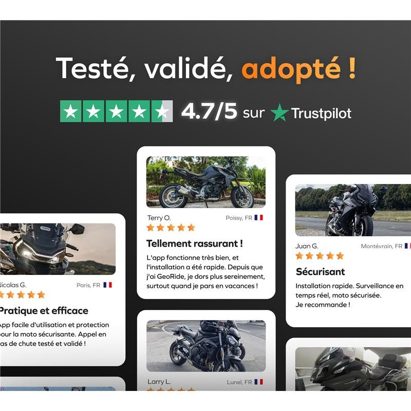 GeoRide 3s - Tracker GPS - Alarme connectée - Détection radar en sous-sol