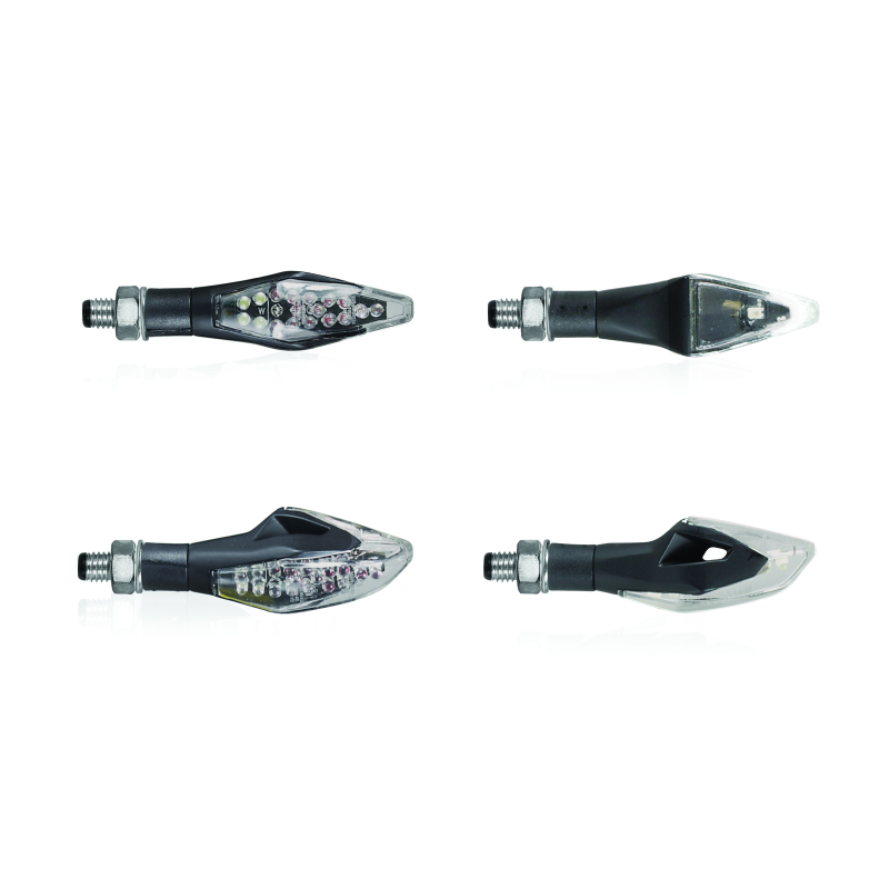 Clignotants à Led Stop Wanted Noir Transparent