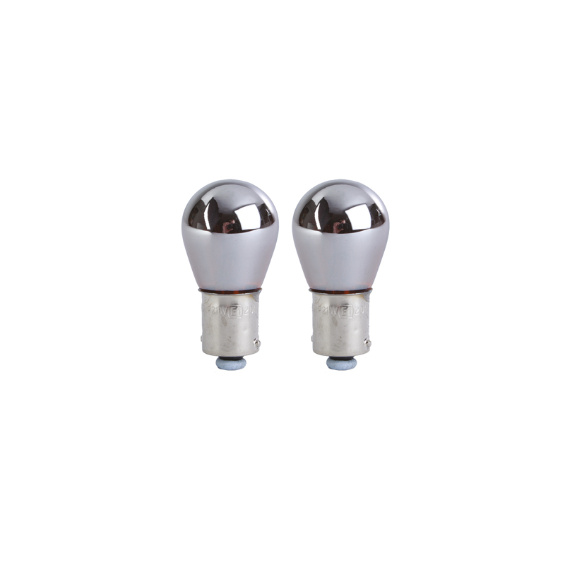 Ampoules BAU15S Chromé 12v x 21w (livré par 2)
