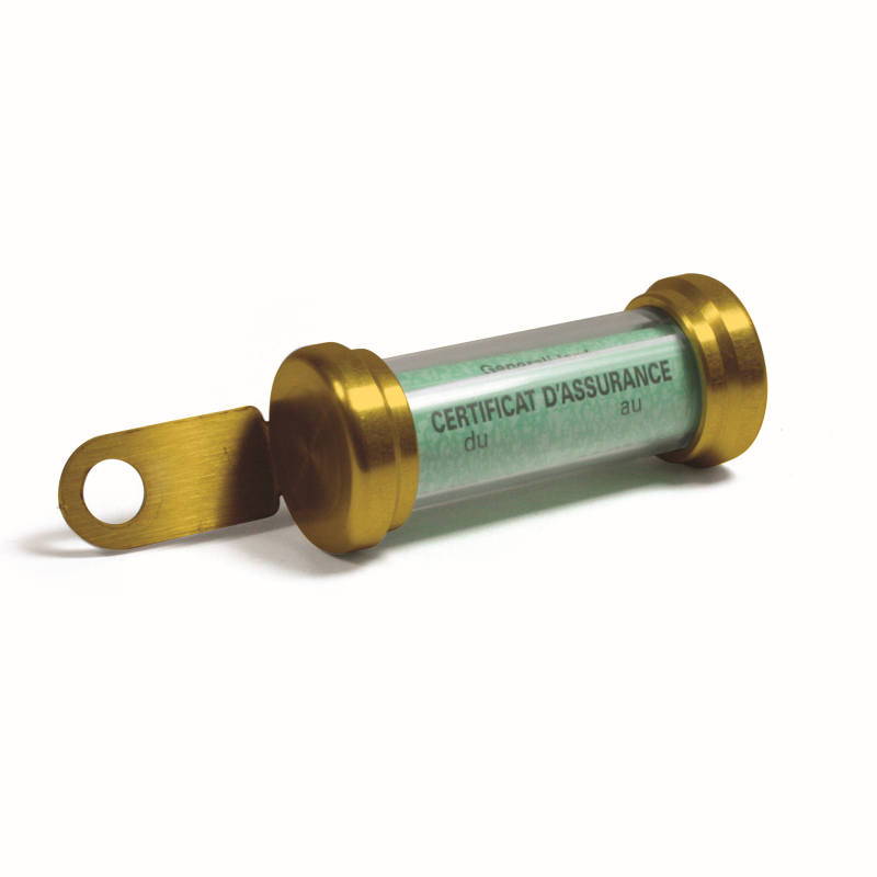 Porte Vignette Tube Doré