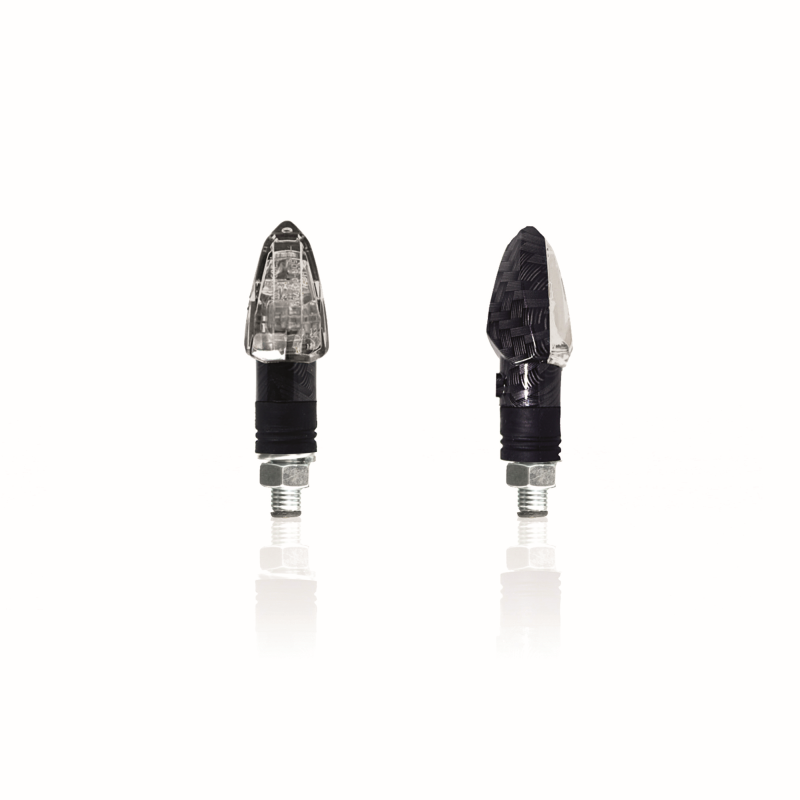Clignotants Tinny Carbon / Blanc