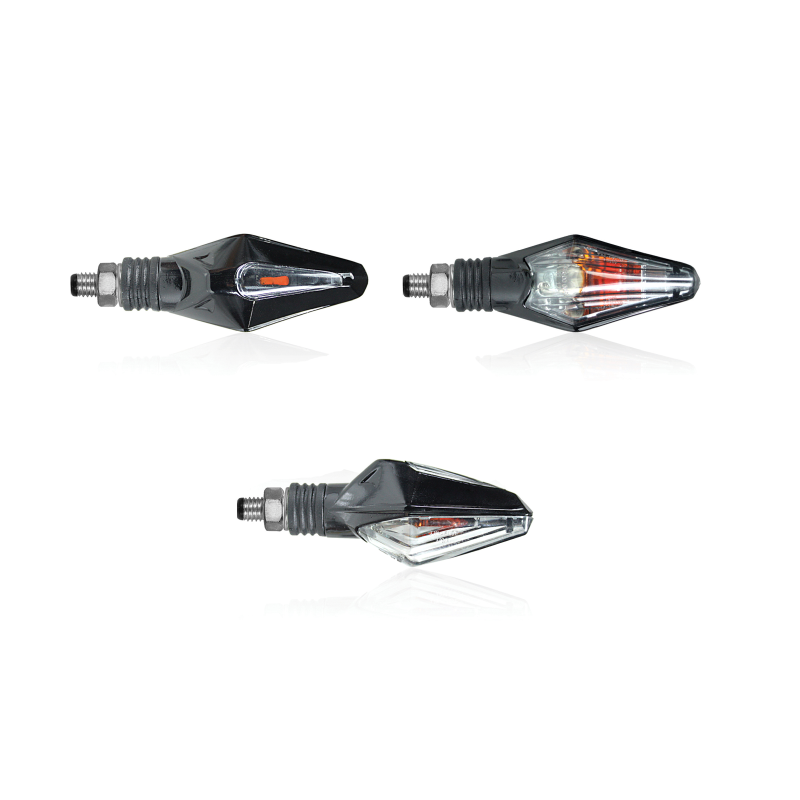 Clignotants Sliver Noir / Blanc