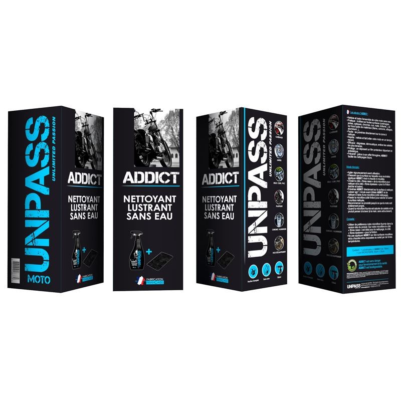 ADDICT Pulverisateur sans eau 750 ml + Microfibre en etui