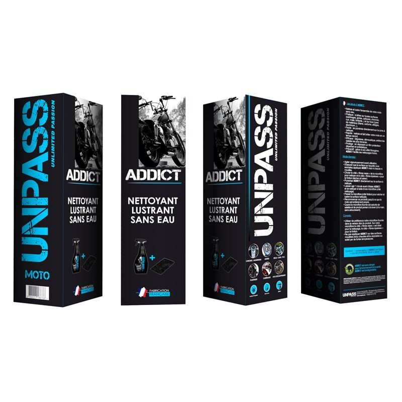 ADDICT Pulverisateur sans eau 750 ml + Microfibre en etui