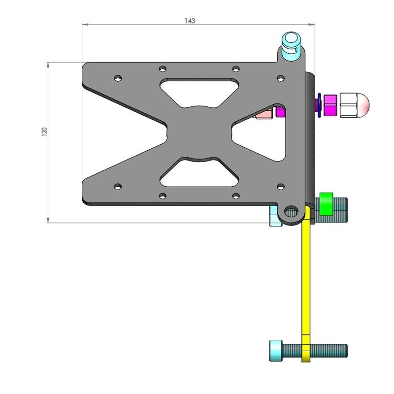 Support de plaque latéral Indian FTR 1200