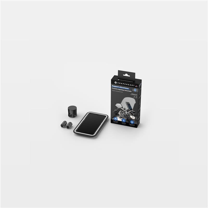 Support Smartphone magnétique Pro Vissé au Rétroviseur avec pochette