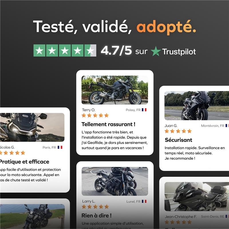 GeoRide 3- Tracker GPS- Alarme Moto Intelligente